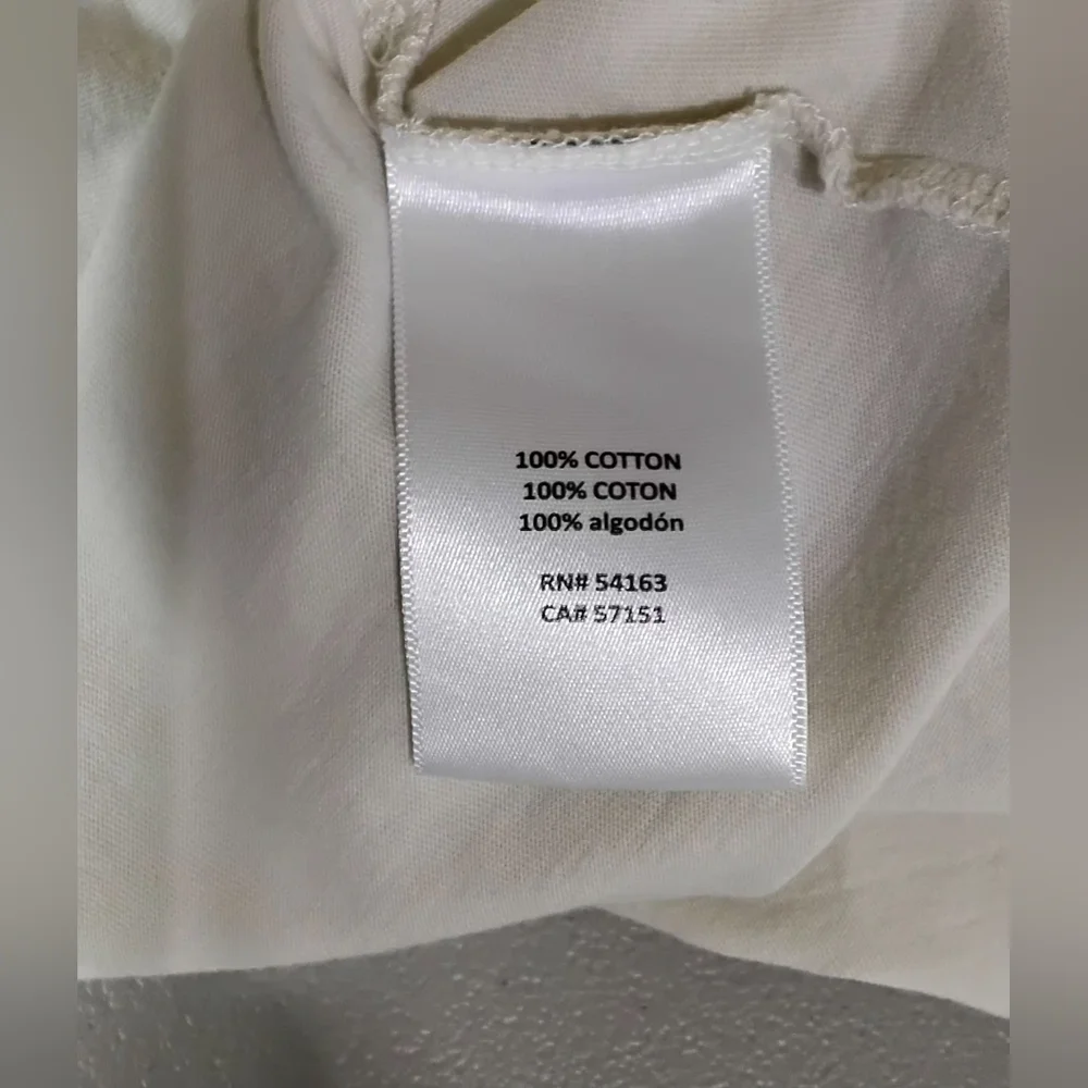 KARL LAGERFELD Men’s Short Sleeve T-Shirt Paris Size  Med Beige w/Black - Picture 8 of 9